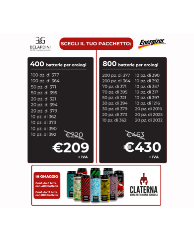 Promo Pacchetto Batterie Energizer + Birre Artigianali Omaggio