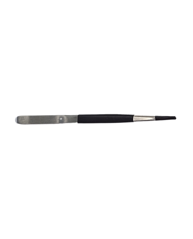 Pinzetta inox per pietre punta gommata