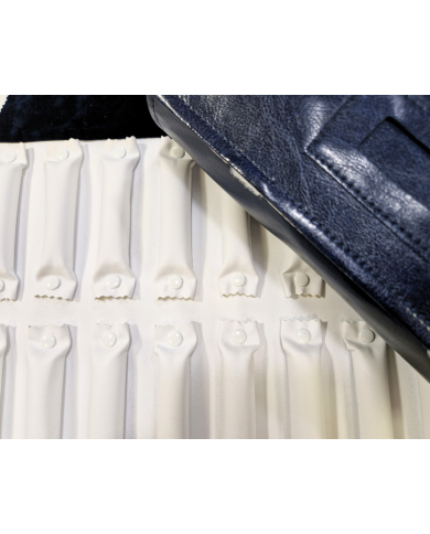 Rotolo blu interno bianco con 16 rulli per anelli