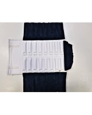 Rotolo blu interno bianco con 16 rulli per anelli