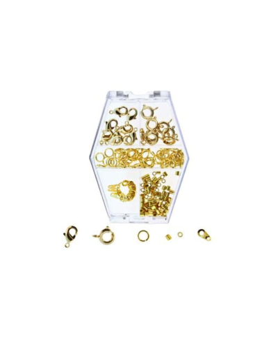 Assortimento accessori placcati in oro per collane o bracciali