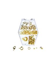 Assortimento accessori placcati in oro per collane o bracciali