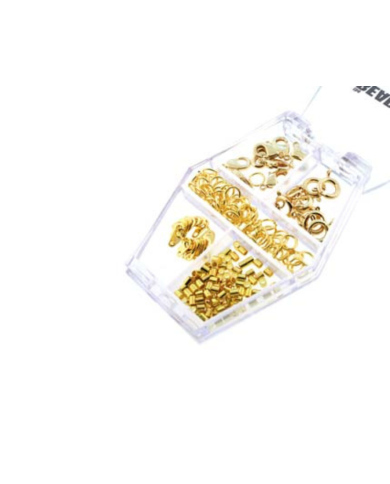 Assortimento accessori placcati in oro per collane o bracciali