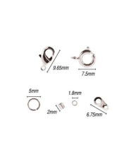 Assortimento accessori placcati in argento per collane o bracciali