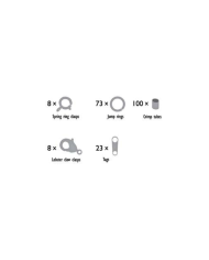 Assortimento accessori placcati in argento per collane o bracciali