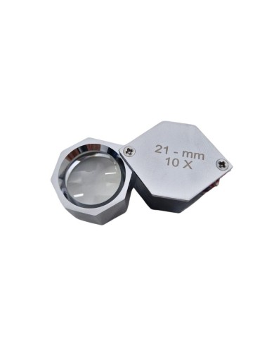 Lente Esagonale per Diamanti Cromata 10x