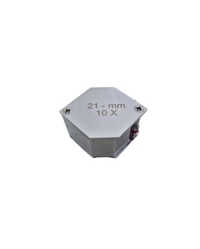 Lente Esagonale per Diamanti Cromata 10x
