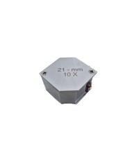 Lente Esagonale per Diamanti Cromata 10x