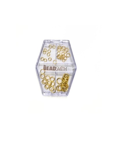 Assortimento anellini placcati in oro per collane o bracciali