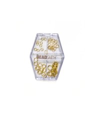 Assortimento anellini placcati in oro per collane o bracciali