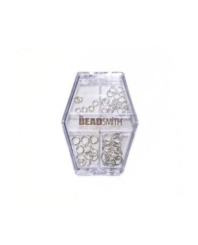 Assortimento anellini placcati in argento per collane o bracciali