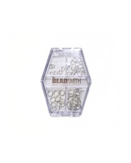 Assortimento anellini placcati in argento per collane o bracciali