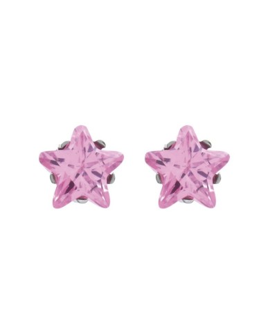 Pre orecchini System 75 zircone stella rosa