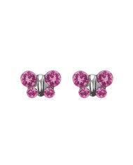 Pre orecchini System 75 farfalla rosa