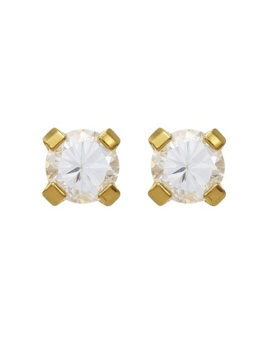 Pre orecchini System 75 zircone cubico oro giallo 9kt