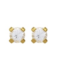 Pre orecchini System 75 zircone cubico oro giallo 9kt