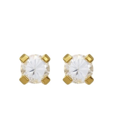 Pre orecchini System 75 zircone cubico oro giallo 18kt