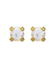 Pre orecchini System 75 zircone cubico oro giallo 18kt