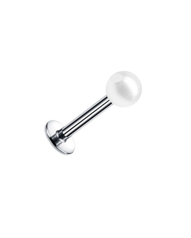 Piercing Labret con perla 10 mm