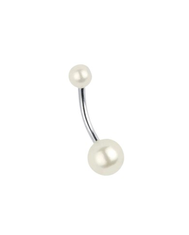 Piercing Banana ombelico con perla 10 mm