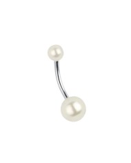 Piercing Banana ombelico con perla 10 mm