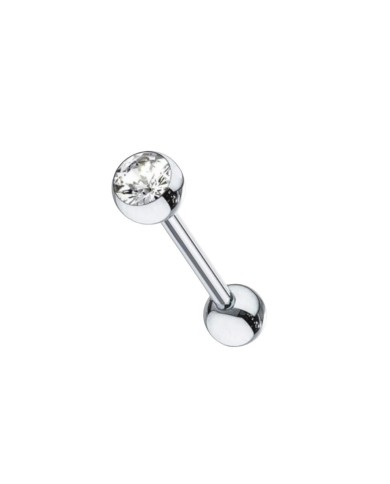 Piercing Barretta con zircone 14 mm