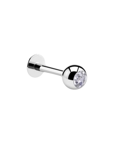 Piercing Labret con strass 8 mm
