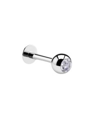 Piercing Labret con strass 8 mm