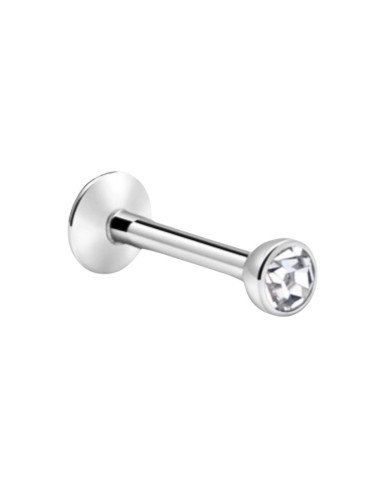 Piercing Labret con zircone 8 mm
