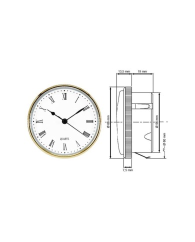 Movimento a Incasso con vetro Ø 66 mm