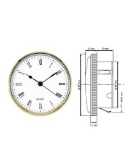 Movimento a Incasso con vetro Ã˜ 80 mm