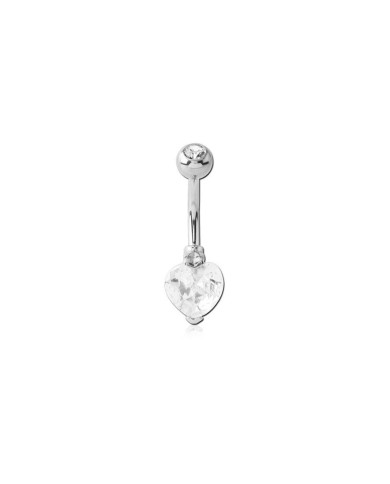 Piercing Banana ombelico Cuore Crystal