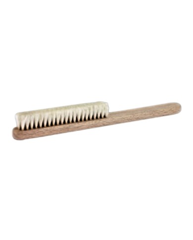 Spazzolino con Manico in Legno Retto Bianco Capra Dolce 4 Ranghi