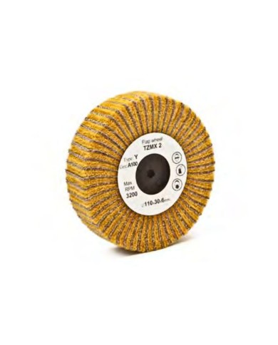 Ruota Lamellare Mista Scotch Brite Giallo Microfine e Carta Abrasiva Trizact