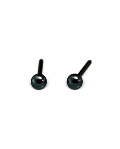 Pre orecchini System 75 pallina noir 3mm