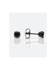 Pre orecchini System 75 zircone cubico nero noir 5mm
