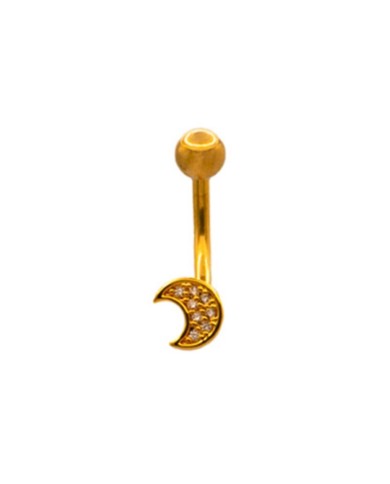 Piercing Banana ombelico Fix Luna Dorato