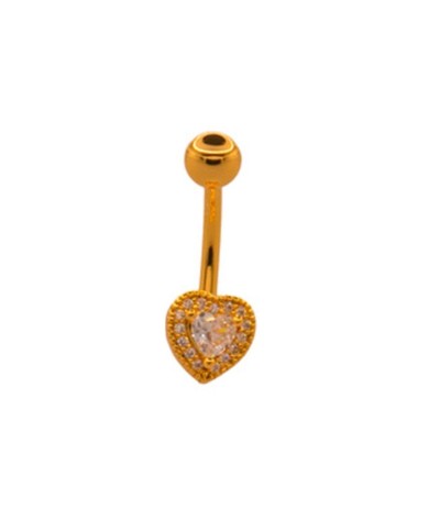 Piercing Banana ombelico Fix Cuore Dorato