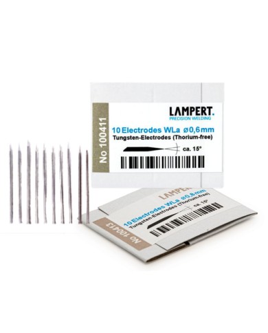 Elettrodi in Tungsteno WLa per Lampert Puk e LG (Conf. 10 pz)