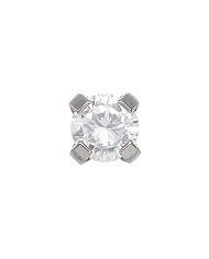 ORO Coppia Orecchini Zircone Cubico per Sistema 75