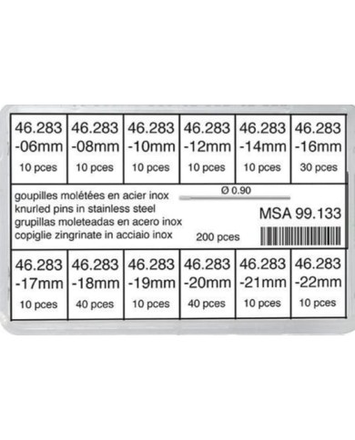 Ass.to Coppiglie Zigrinate 6 a 22 mm Ã 0,90 - 1,00 - 1,20 200 pz
