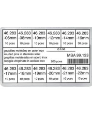 Ass.to Coppiglie Zigrinate 6 a 22 mm Ã 0,90 - 1,00 - 1,20 200 pz