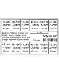 Ass.to Coppiglie Zigrinate 6 a 22 mm Ã 0,90 - 1,00 - 1,20 200 pz