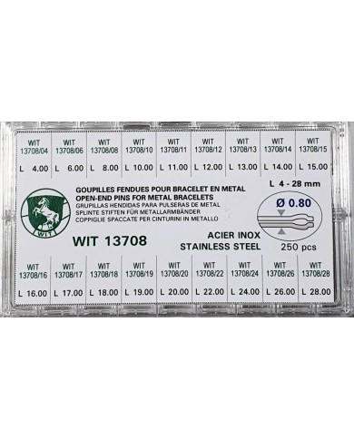 Ass.to Coppiglie Spaccate 4 a 28 mm Ã 0,80 - 0,90 - 1,00 - 1,20 250 pz