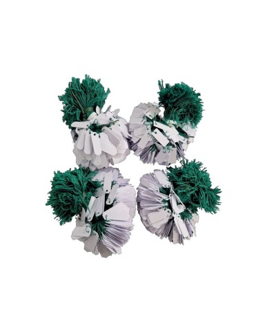 Cartellini con cartoncino bianco e con filo verde (conf. 500 pz.)