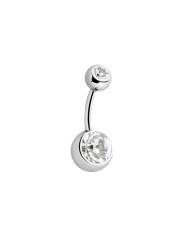 Piercing Banana ombelico con zircone