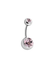 Piercing Banana ombelico con zircone