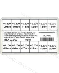 Assortimento Anse di Sicurezza Ø 1,17 - 60 pz