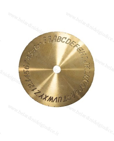 Disco Caratteri Stampatello per Pantografo Gravograph Fedi B