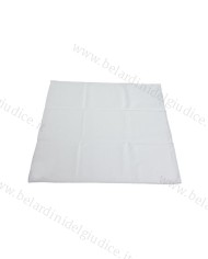 Panno per lucidare in microfibra con bordo cucito bianco